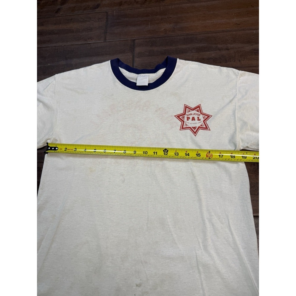 VINTAGE 1989 San Jose Pony Baseball Sportswear‎ Ringer T-shirt | USA | Size XL - Picture 12 of 13
